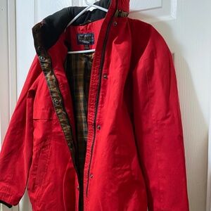 Pendleton Size S Red  Women’s Jacket with side pockets and Hoodie